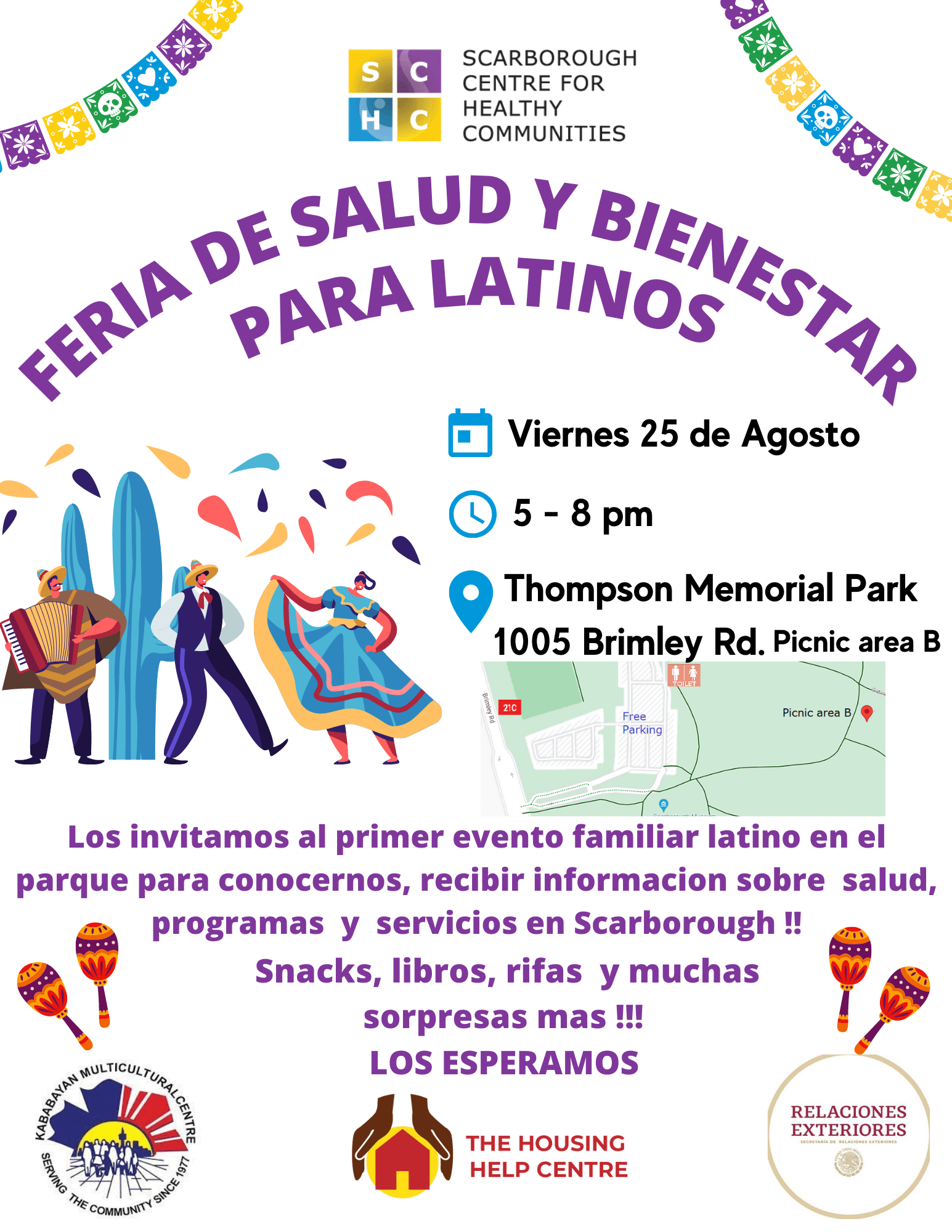 Flyer para Feria de Salud y bienestar para Latinos